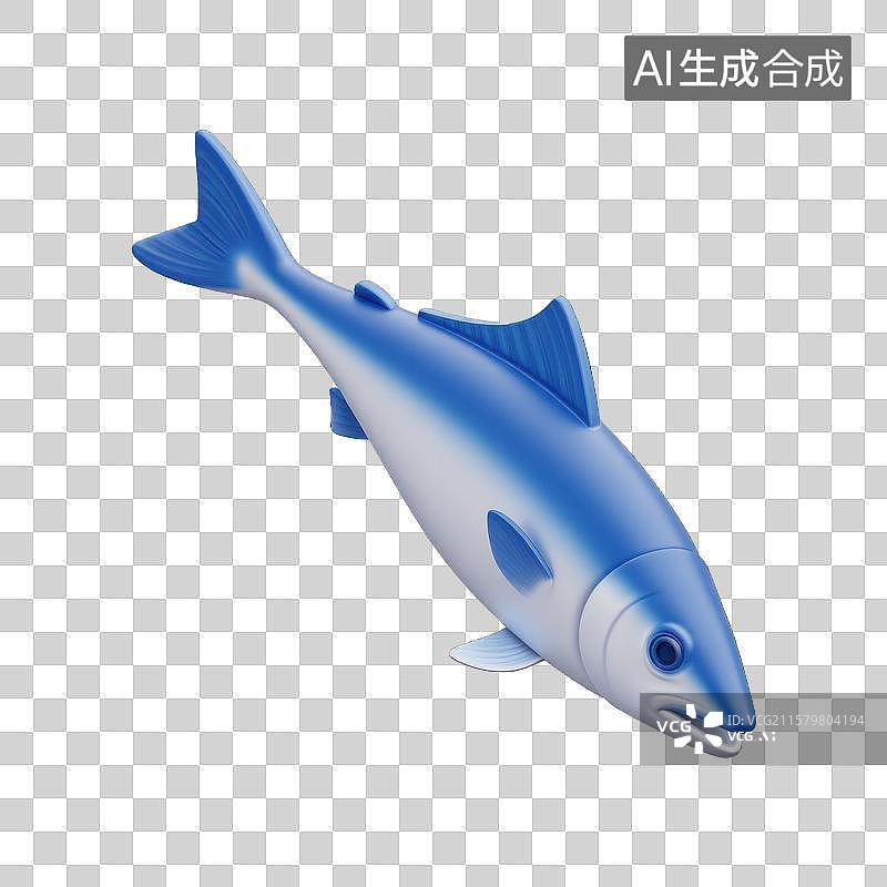 【AI数字艺术】卡通风格的蓝鳍金枪鱼海鲜图片素材