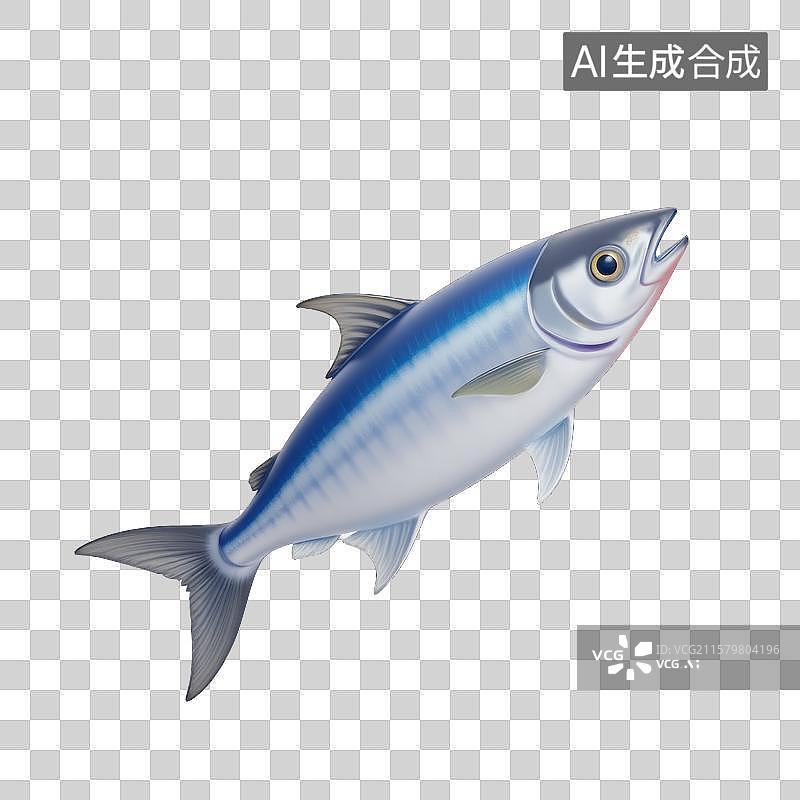 【AI数字艺术】卡通风格的蓝鳍金枪鱼海鲜图片素材