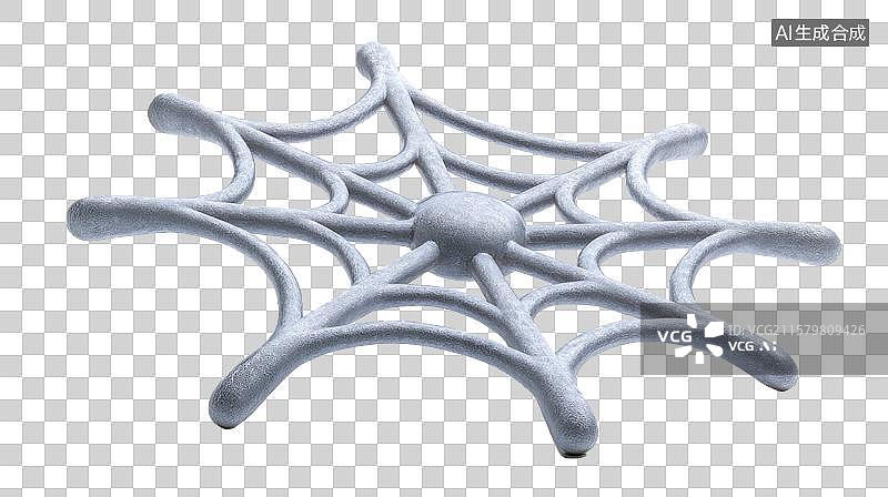 【AI数字艺术】灰色蜘蛛网形状装饰物图片素材