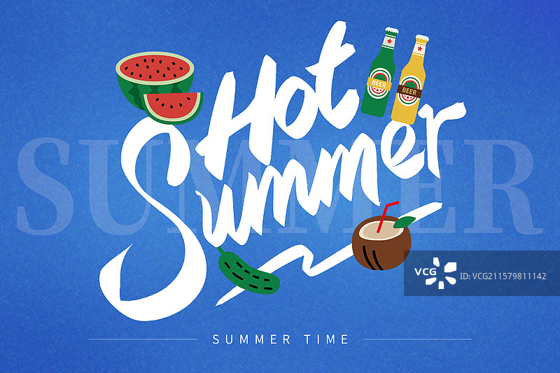夏日出游艺术字hotsummer图片素材