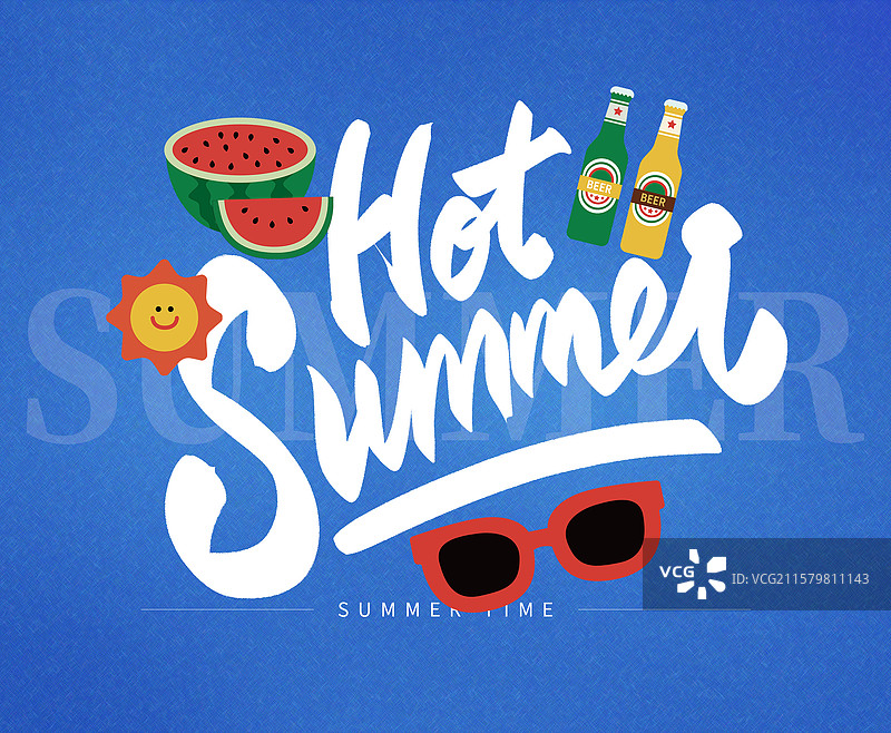夏日出游艺术字hotsummer图片素材