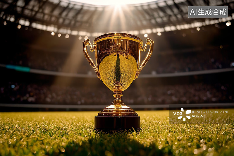 【AI数字艺术】体育场奖杯荣誉场景图片素材