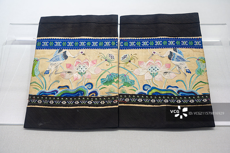 刺绣"一路连科”纹袖套 民国 厦门市博物馆图片素材