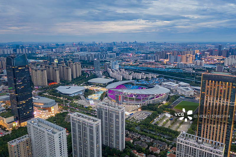 合肥政务区奥体中心视角图片素材