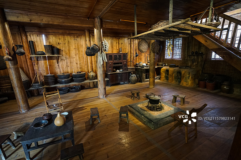 贵州黔东南，岜沙苗寨，苗族文化陈列馆图片素材