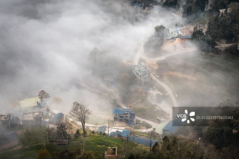 茨竹坝云海图片素材