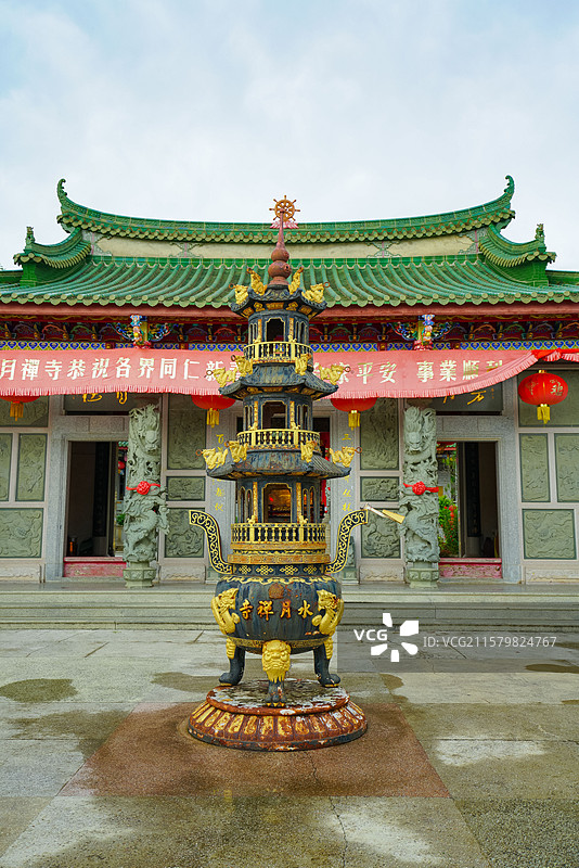 汕尾陆丰 水月禅寺 佛教建筑之美！图片素材