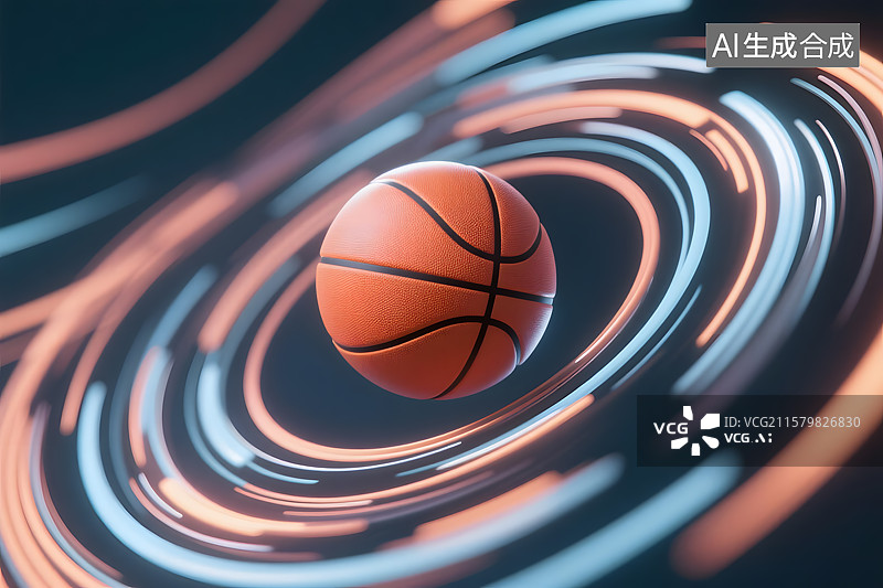 【AI数字艺术】高速运动中的篮球图片素材