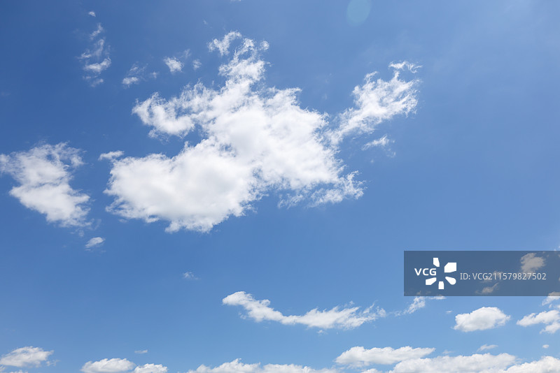 东北夏天的蓝天白云桌面背景素材图片素材