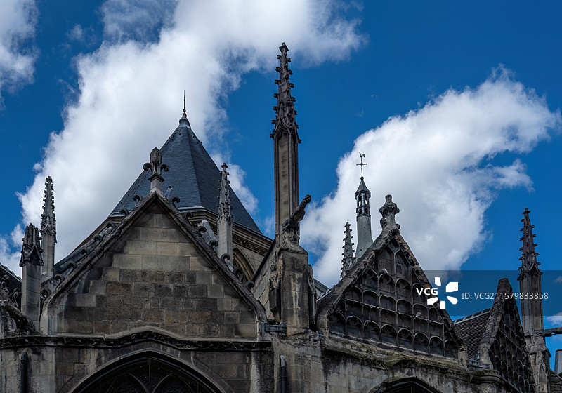 法国巴黎圣厄斯塔什教堂景观图片素材