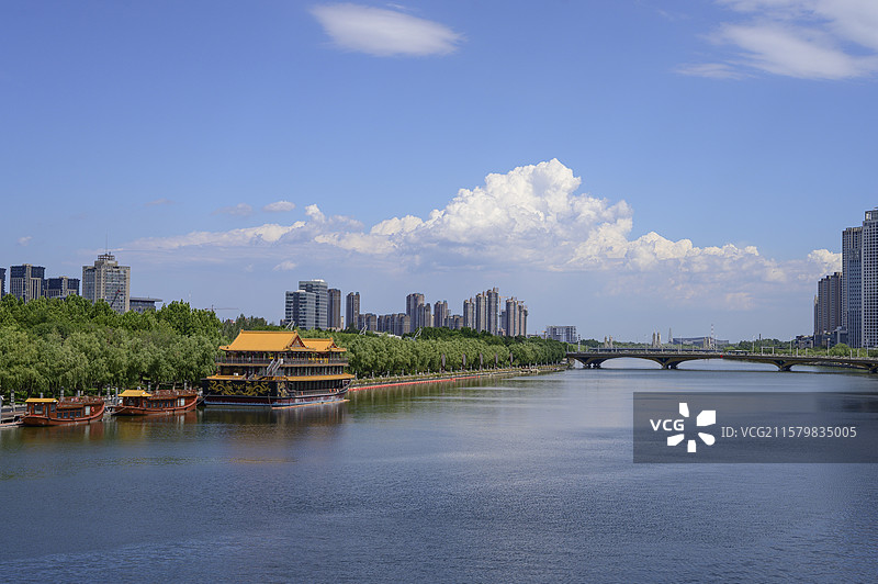 北京通州大运河商务区 大运河公园图片素材