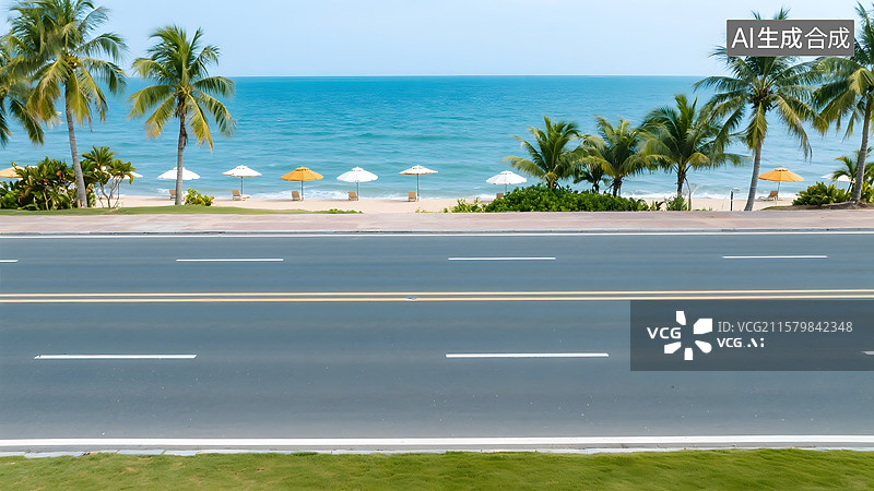 【AI数字艺术】城市夜景道路逆光下的沙漠公路草原山川公路沿海公路等汽车广告旅行背景图图片素材