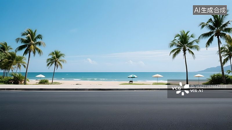 【AI数字艺术】城市夜景道路逆光下的沙漠公路草原山川公路沿海公路等汽车广告旅行背景图图片素材