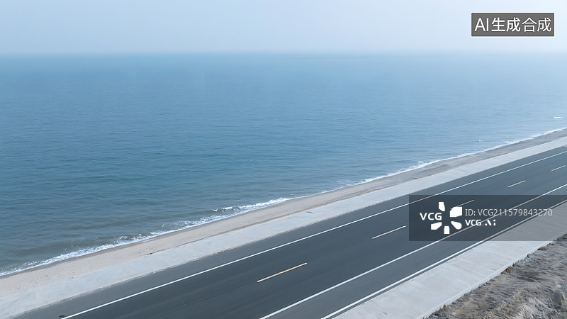 【AI数字艺术】城市夜景道路逆光下的沙漠公路草原山川公路沿海公路等汽车广告旅行背景图图片素材