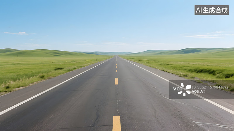 【AI数字艺术】城市夜景道路逆光下的沙漠公路草原山川公路沿海公路等汽车广告旅行背景图图片素材
