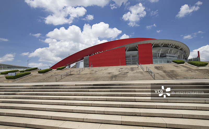 南京奥林匹克体育中心建筑风景图片素材