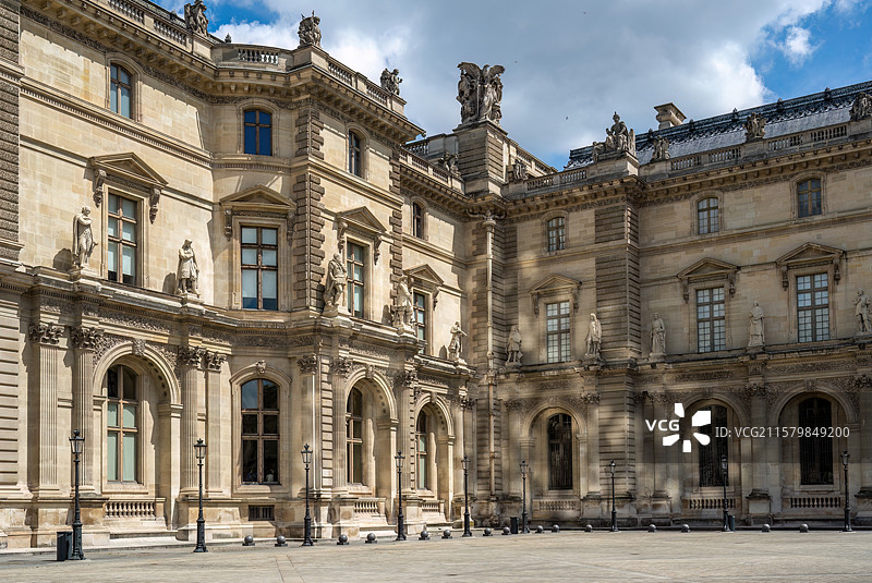 法国巴黎卢浮宫建筑及室内景观图片素材