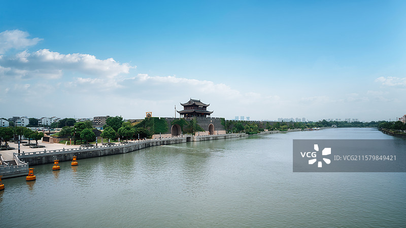 苏州运河城墙古建筑相门图片素材