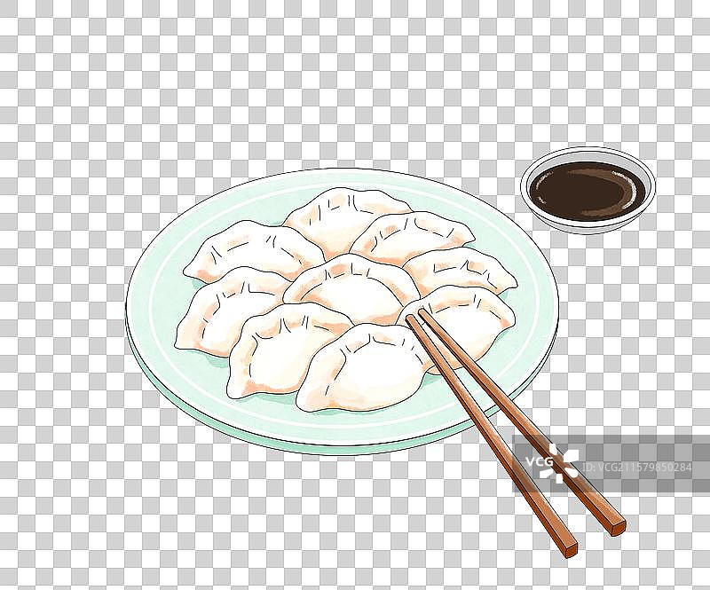 一盘饺子图片素材