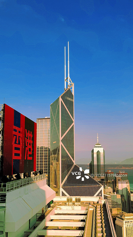 香港港岛香格里拉酒店餐厅窗外风景图片素材