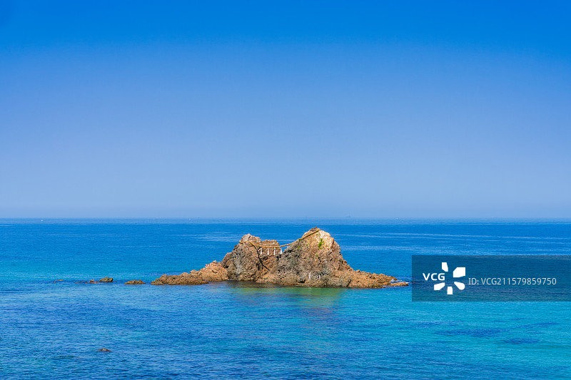 丝岛市，志摩樱井二见浦夫妻岩，Sakurai Futamigaura's Couple Stones图片素材