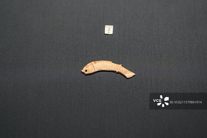 商代 玉鱼形饰 青州苏埠屯遗址出土 山东博物馆图片素材