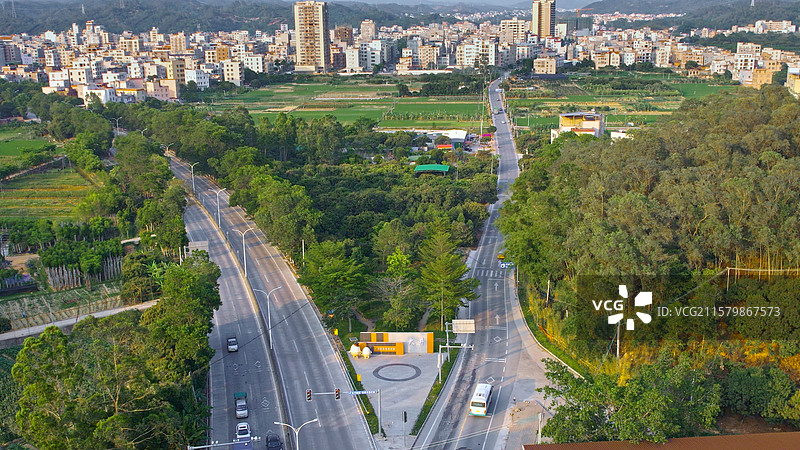 茂名市高州市大井镇航拍图片素材