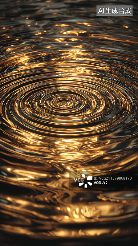 【AI数字艺术】水面涟漪光影图片素材