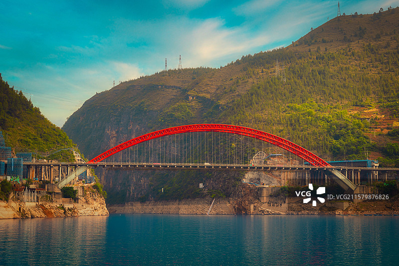 春季白天三峡旅游区重庆巫山小三峡风景图片素材