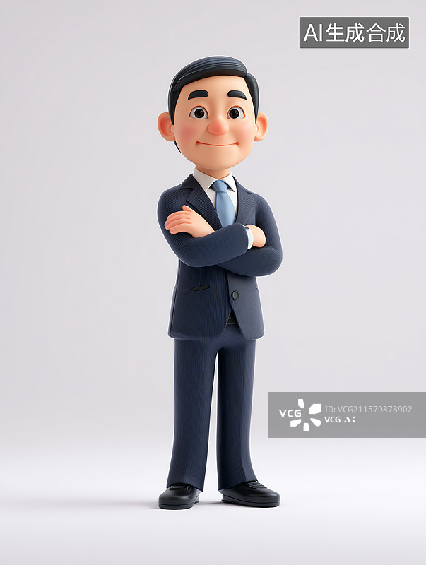 【AI数字艺术】3d卡通职场商务白领人物形象图片素材