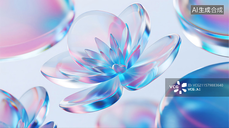 【AI数字艺术】炫彩花朵图形抽象电脑壁纸海报PPT背景特写镜头图片素材