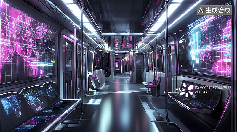 【AI数字艺术】地下智能城市​图片素材