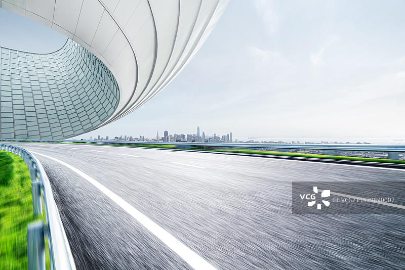 上海城市风光道路图片素材