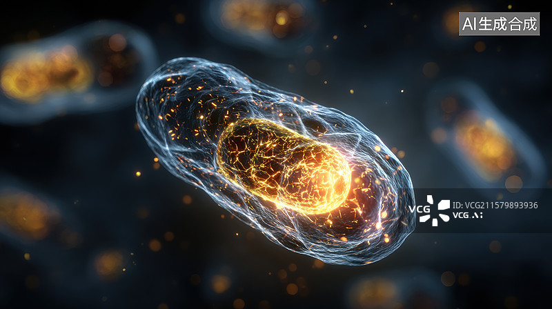 【AI数字艺术】细胞内部结构的微观艺术表现图片素材