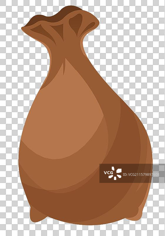 帆布布袋子钱袋子口袋装货物钱财包包卡通元素插画图片素材