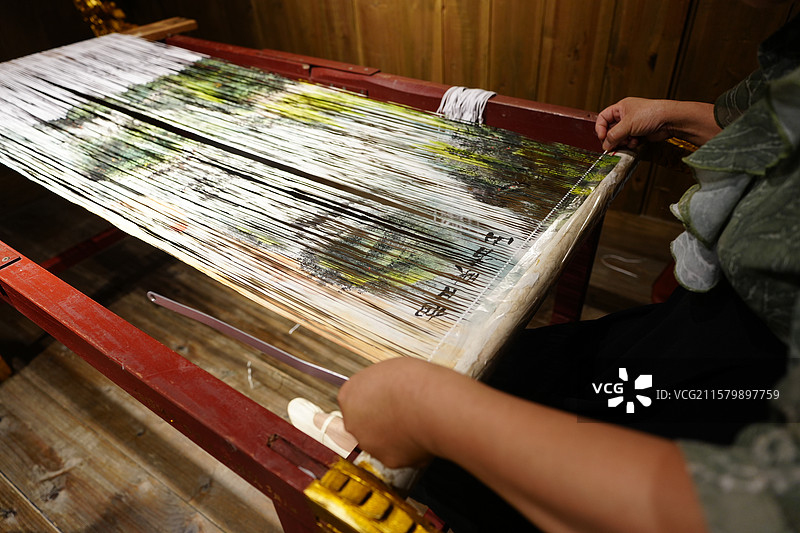 福建省泉州市，泉州非物质文化遗产馆，咏春纸织画，中国四大家织，纸制品。工艺品，展品，博物馆，展馆图片素材