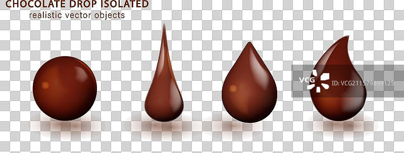 融化的巧克力滴，独立的可可饮料滴图片素材