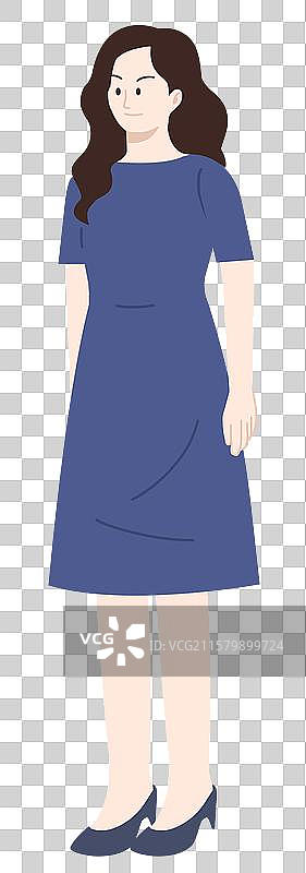 上班职场职业工作正装西装出席节目晚会回忆正式开会西服帅哥美女正面站姿插画图片素材