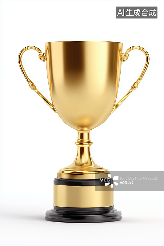 【AI数字艺术】金色奖杯图片素材