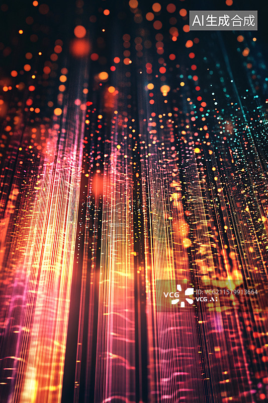 【AI数字艺术】炫彩光影科技感画面图片素材