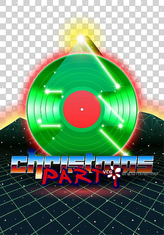 圣诞派对邀请海报或传单图片素材