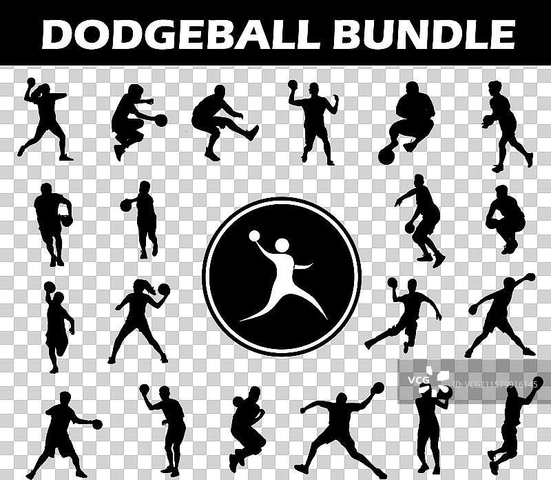 躲避球剪影图片素材