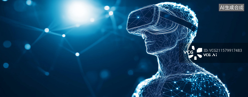 【AI数字艺术】VR眼镜虚拟角色虚拟空间元宇宙图片素材