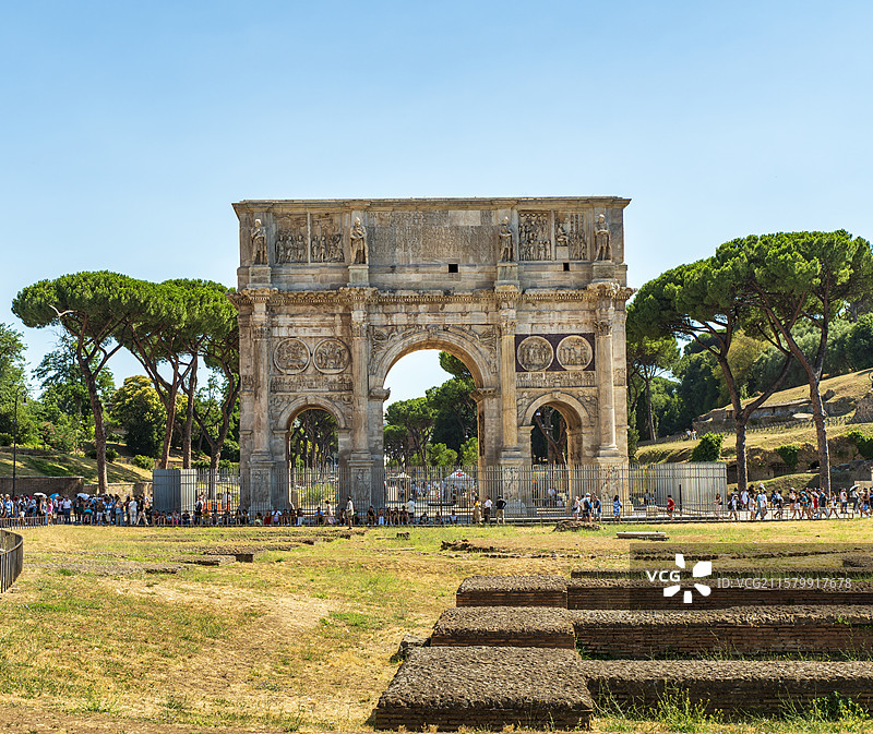 意大利罗马君士坦丁凯旋门图片素材