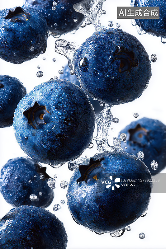【AI数字艺术】蓝莓图片素材