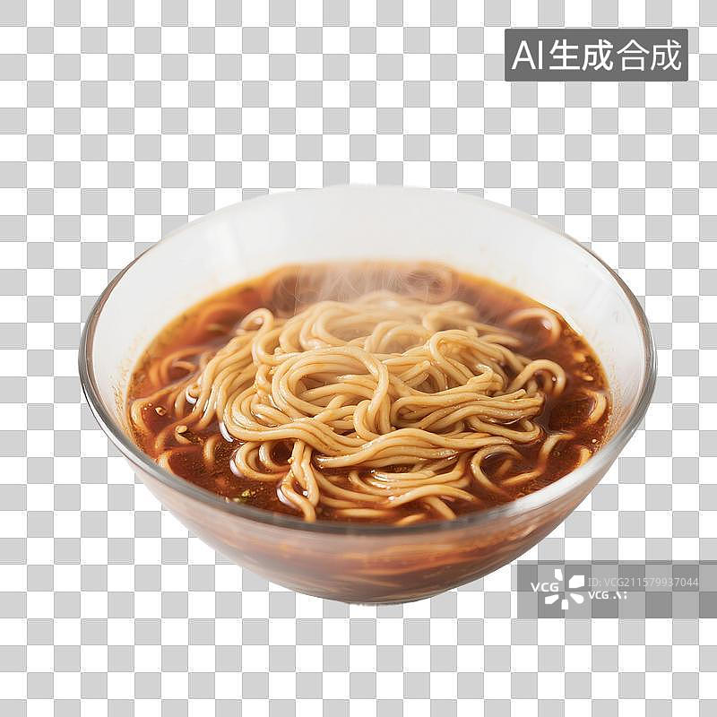 【AI数字艺术】一碗挂面特写，面条，素面，清汤面条，中国传统美食免抠元素图片素材