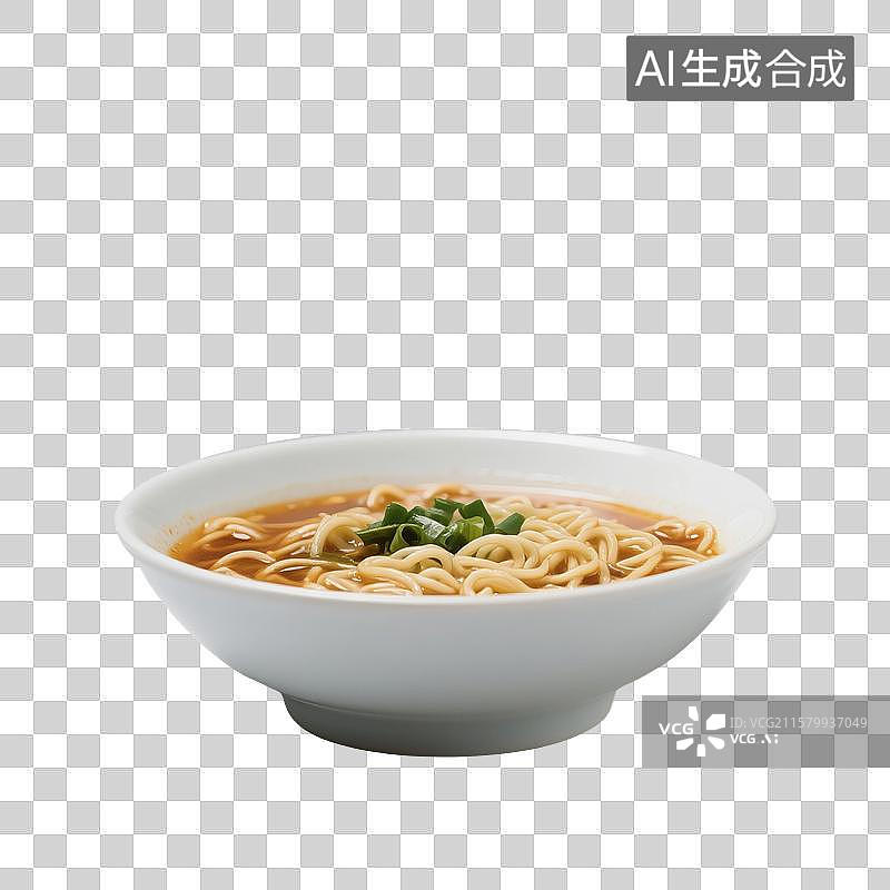【AI数字艺术】一碗挂面特写，面条，素面，清汤面条，中国传统美食免抠元素图片素材