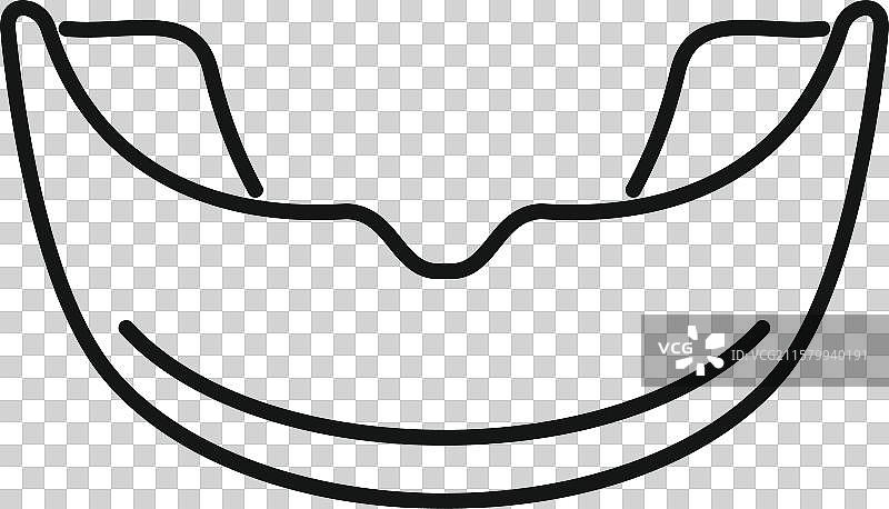 运动护齿器保护牙齿图标图片素材