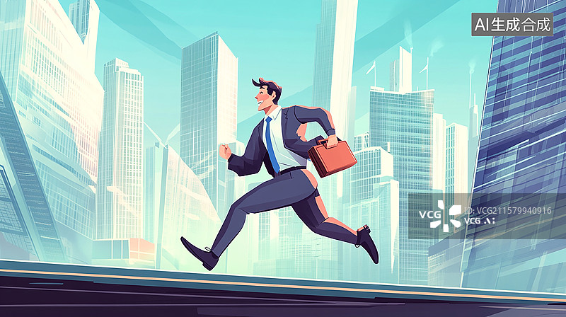 【AI数字艺术】争分夺秒的职场生活图片素材