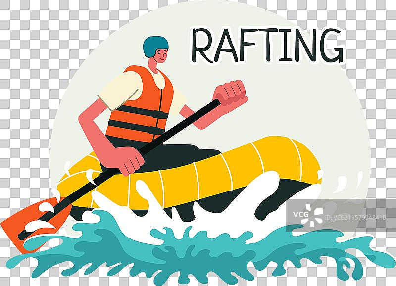 漂流活动中人们参与水上运动图片素材